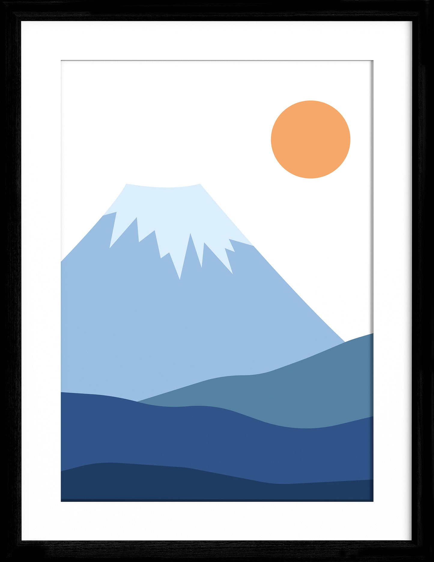 Abstract mountain art print