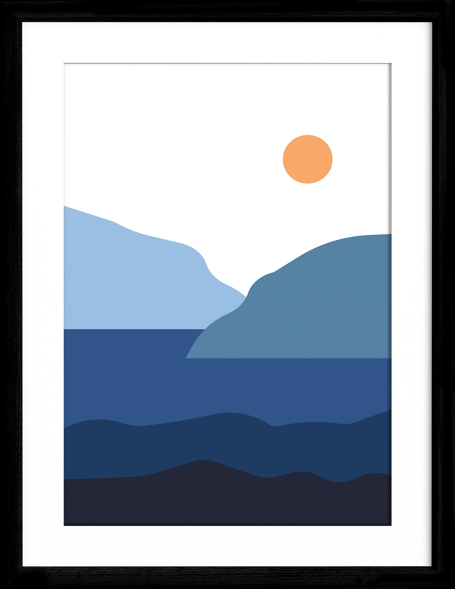 Abstract mountain art print