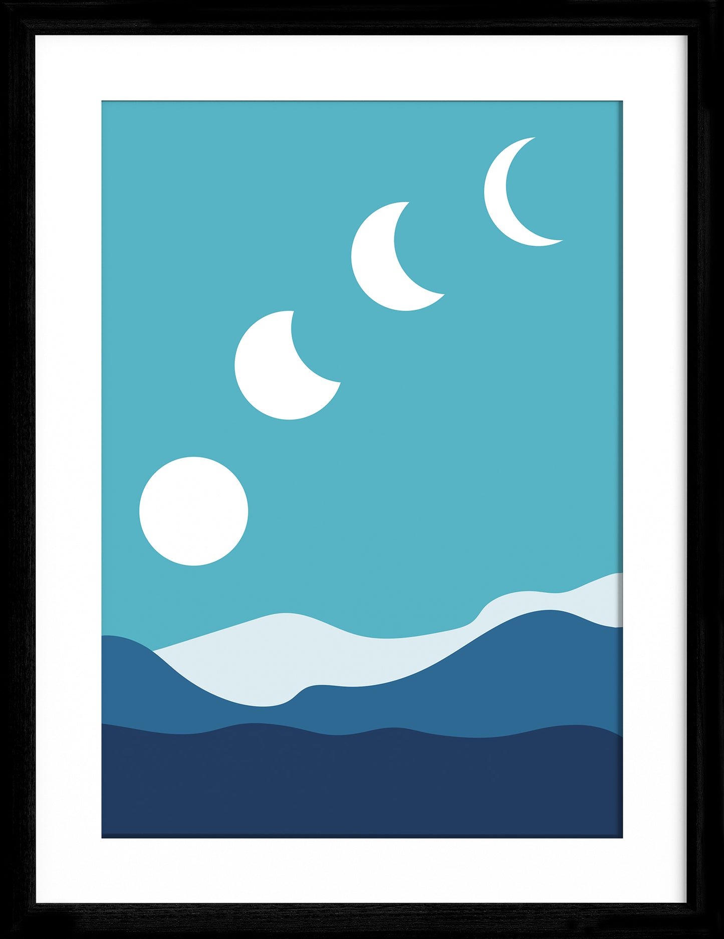 Abstract mountain art print