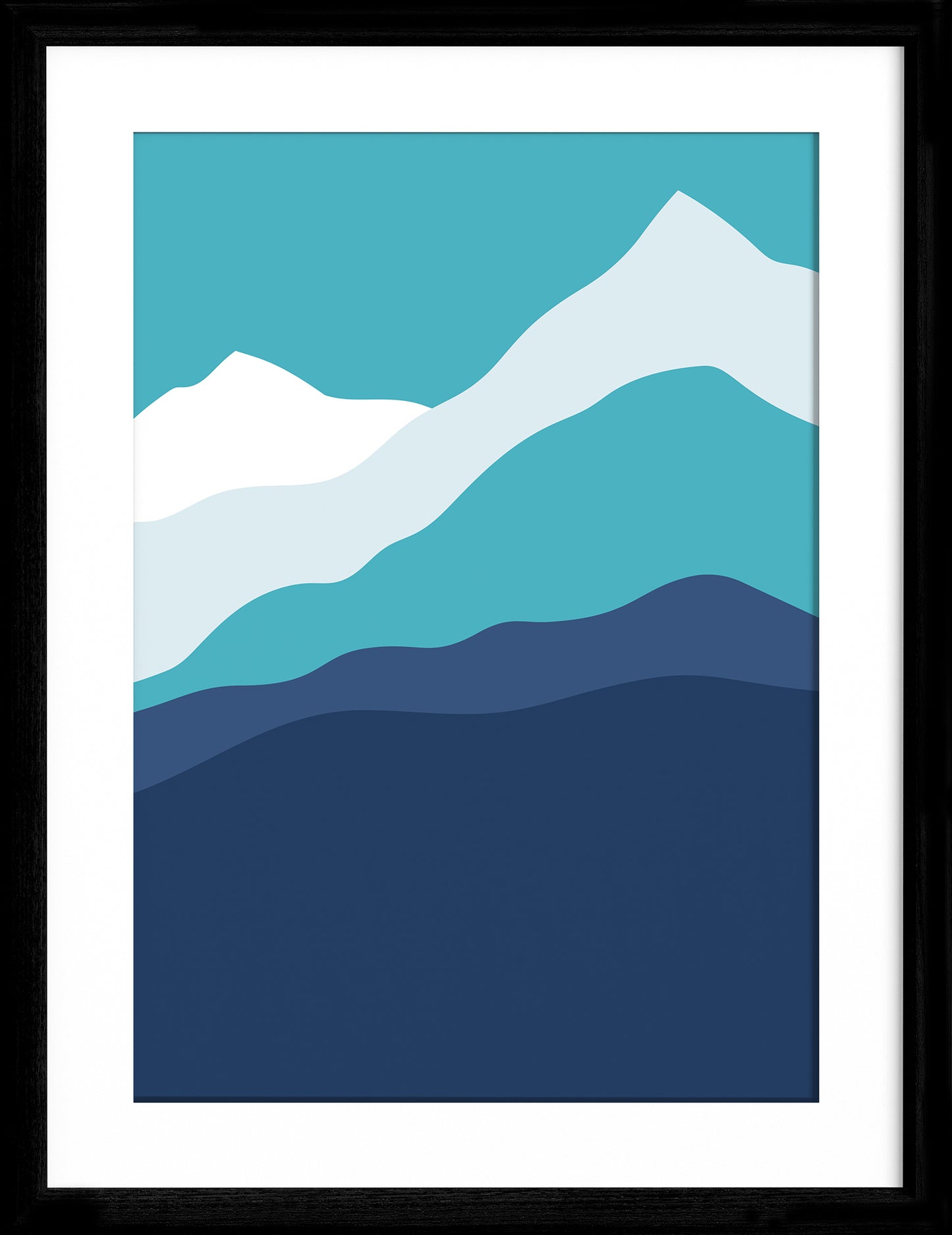 Abstract mountain art print