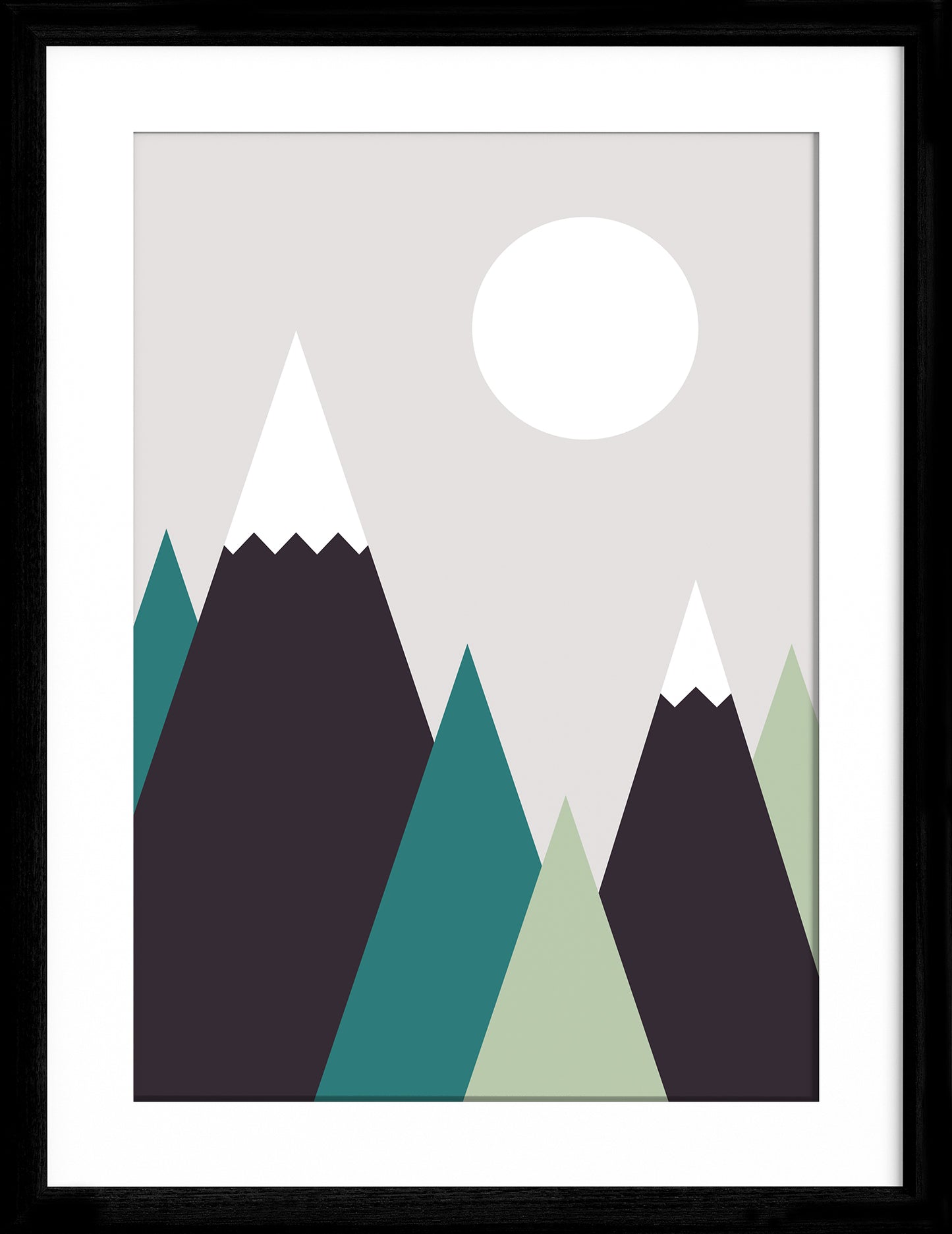 Abstract mountain art print