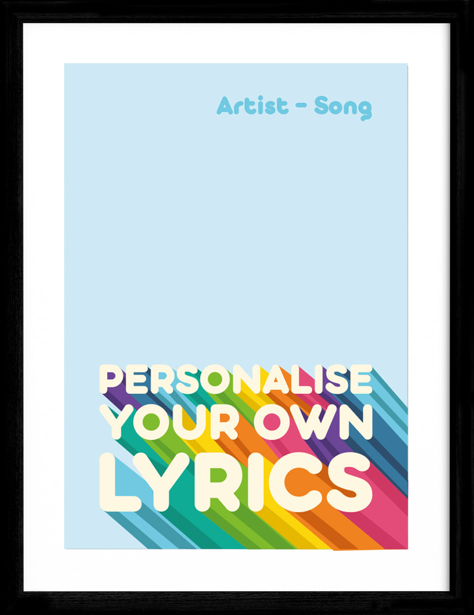 Personalised Lyric Print