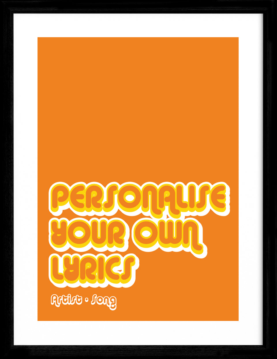 Personalised Lyric Print