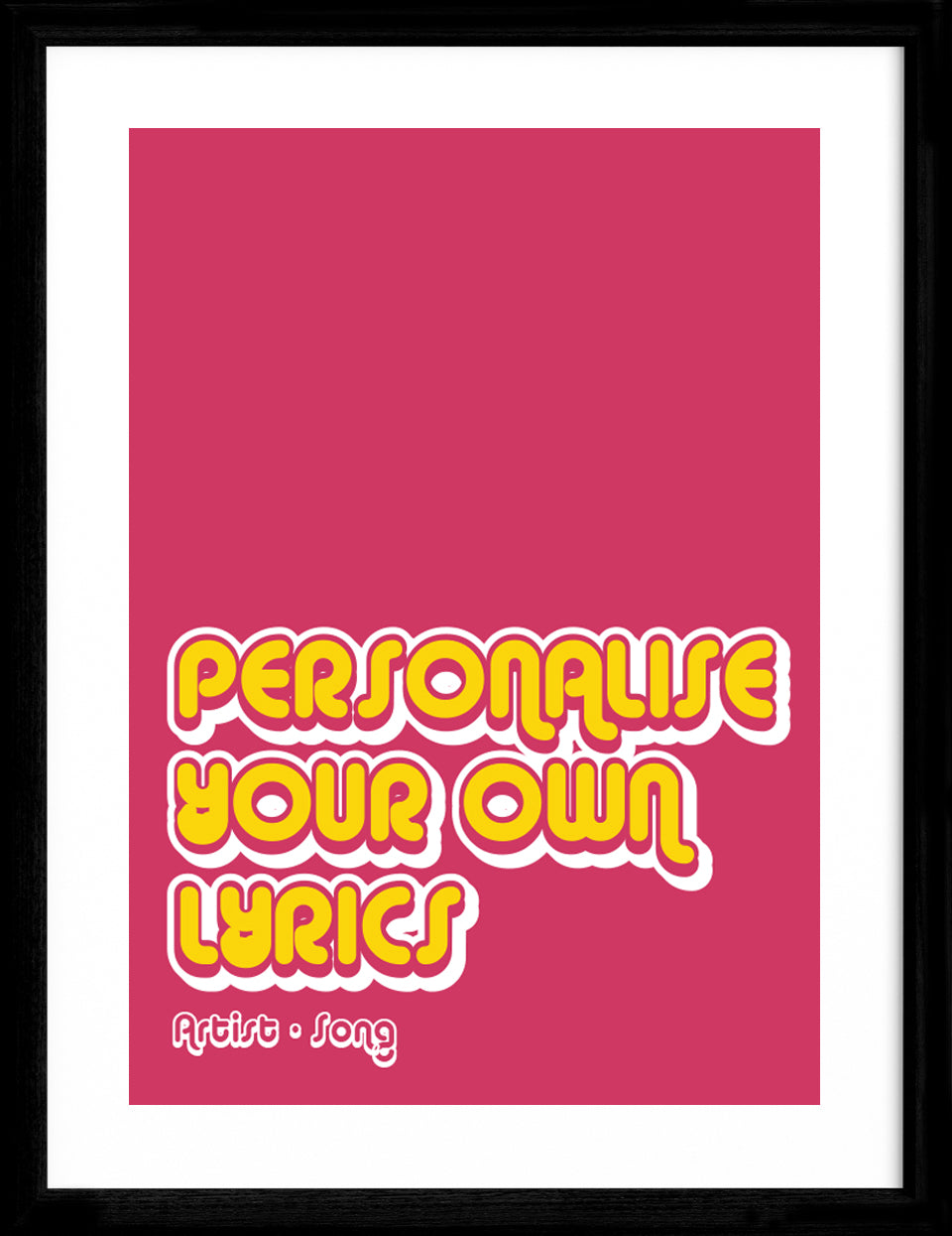Personalised Lyric Print