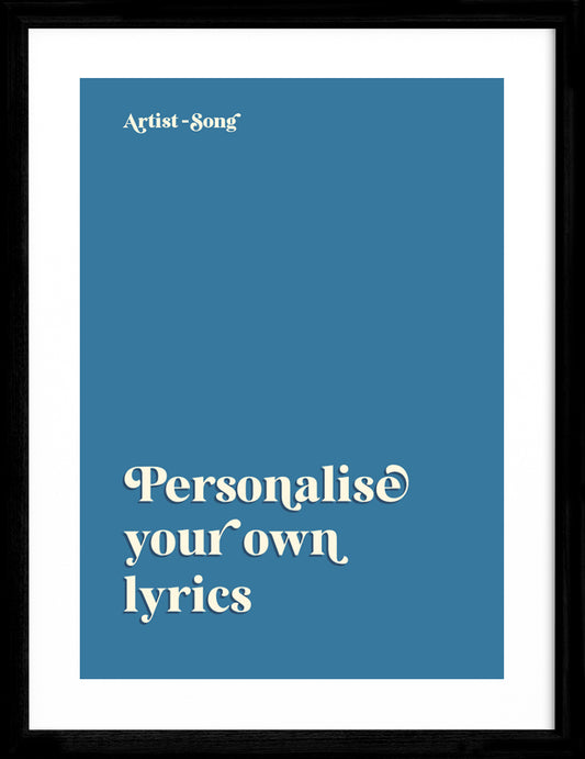 Personalised Lyric Print