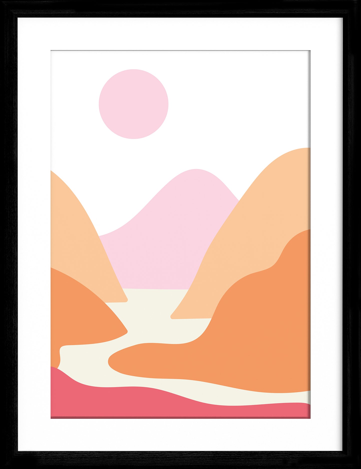 Abstract mountain art print