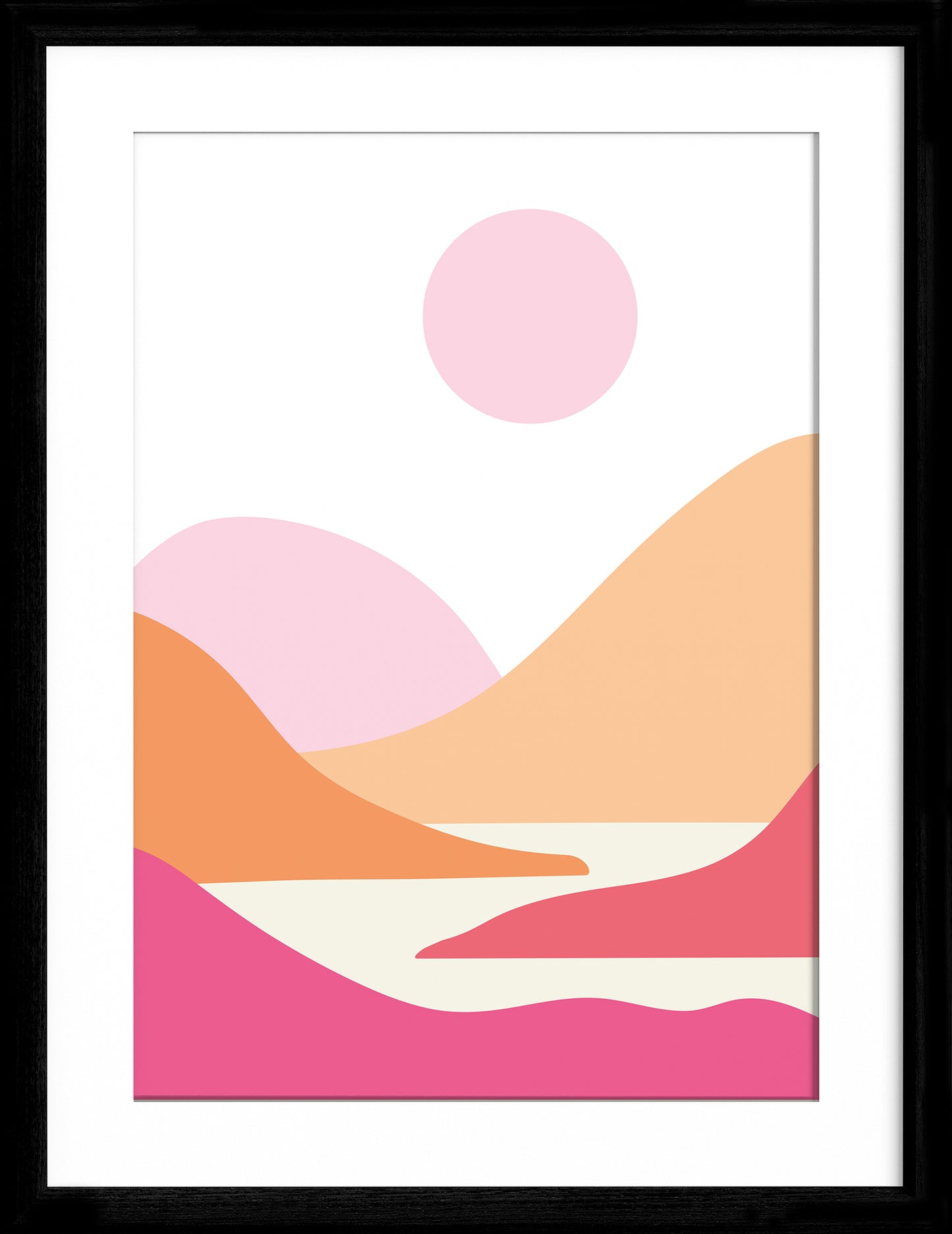 Abstract mountain art print