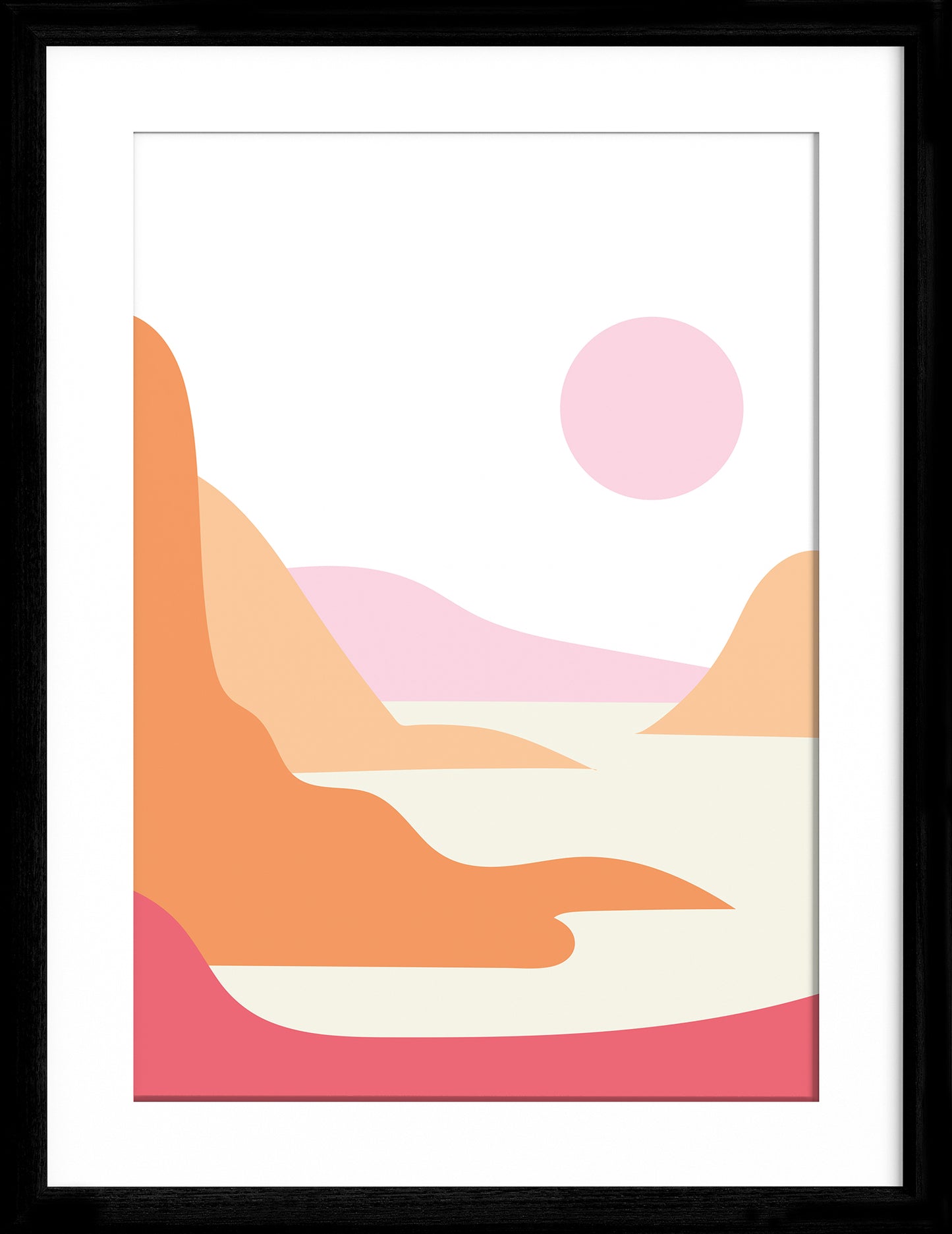 Abstract mountain art print