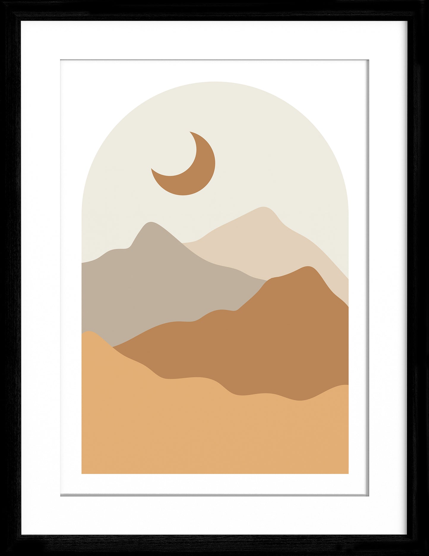 Abstract mountain art print