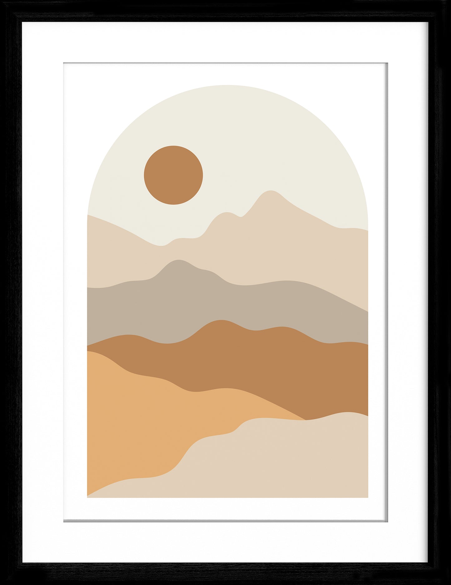 Abstract mountain art print