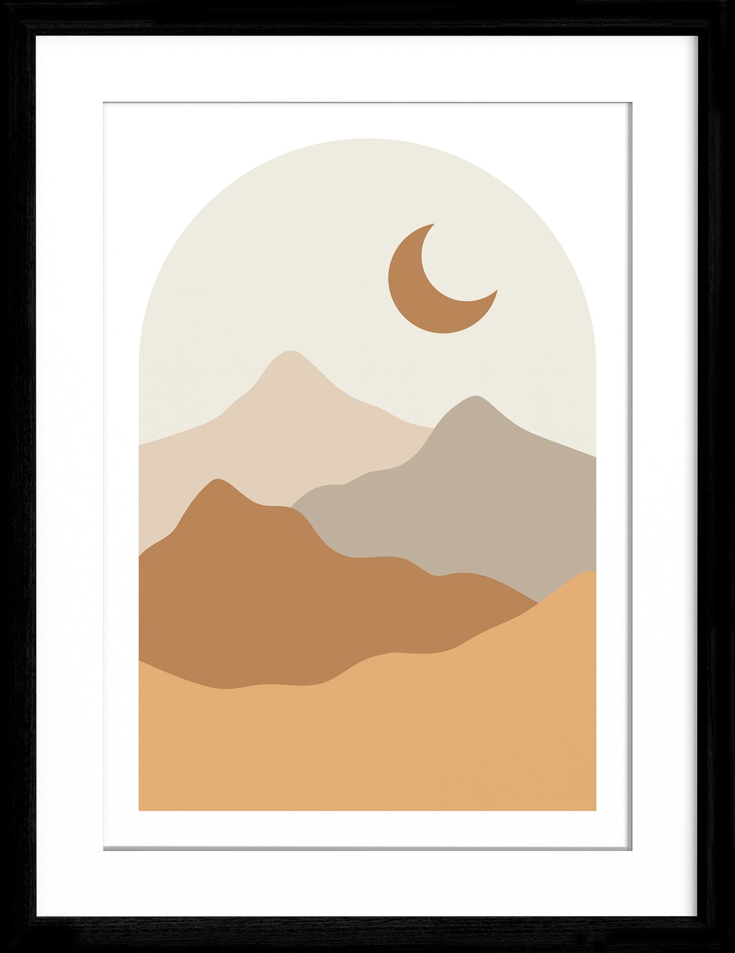 Abstract mountain art print