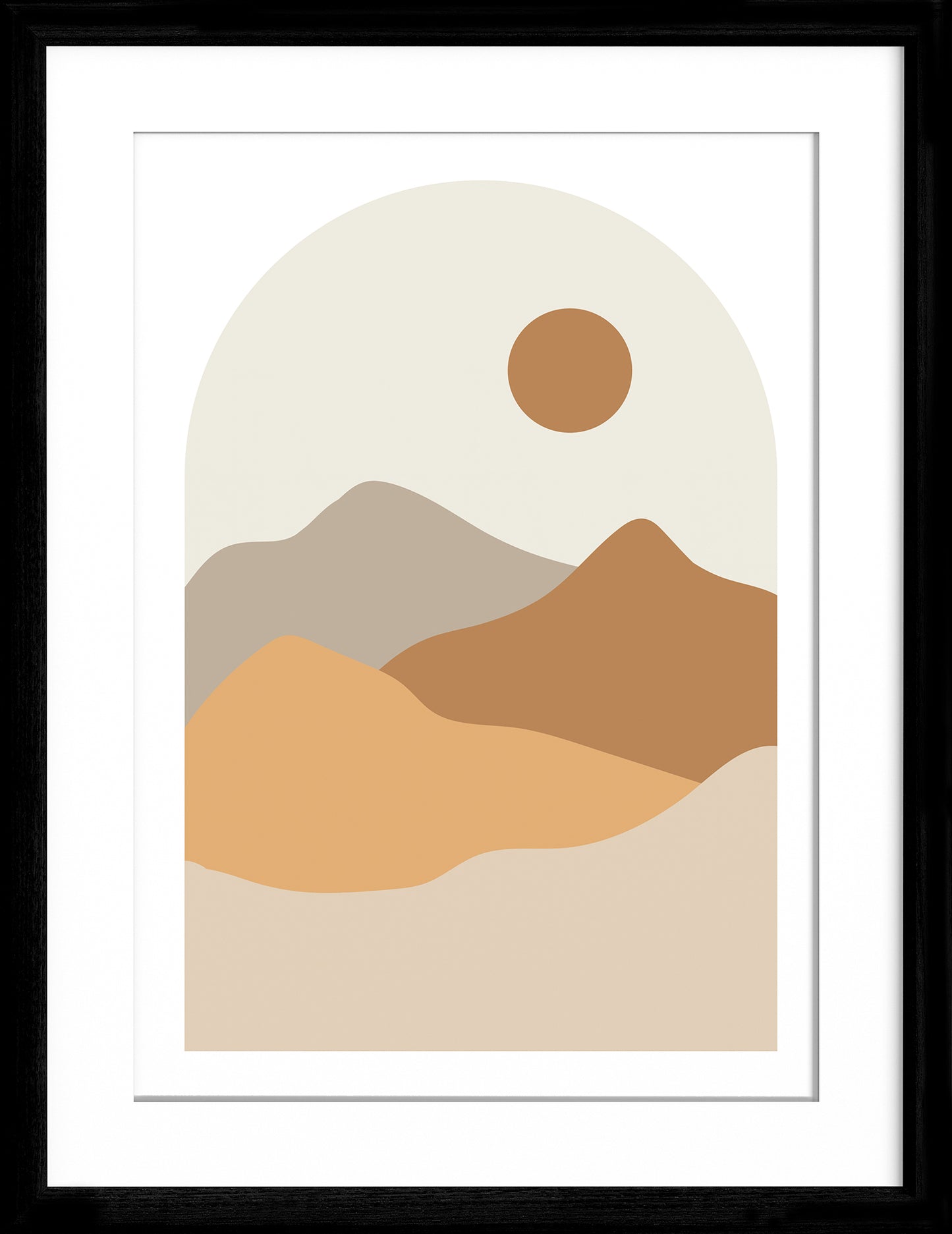 Abstract mountain art print