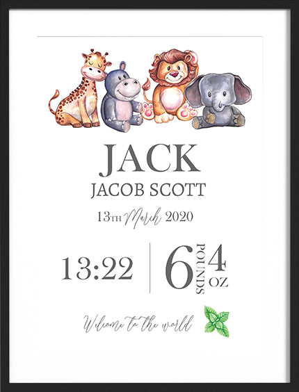 Welcome to the world personalised print