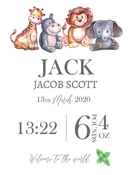 Welcome to the world personalised print