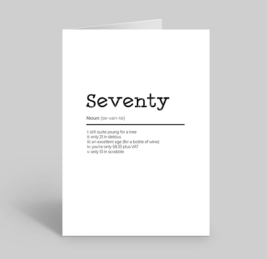 Seventy Definition Card