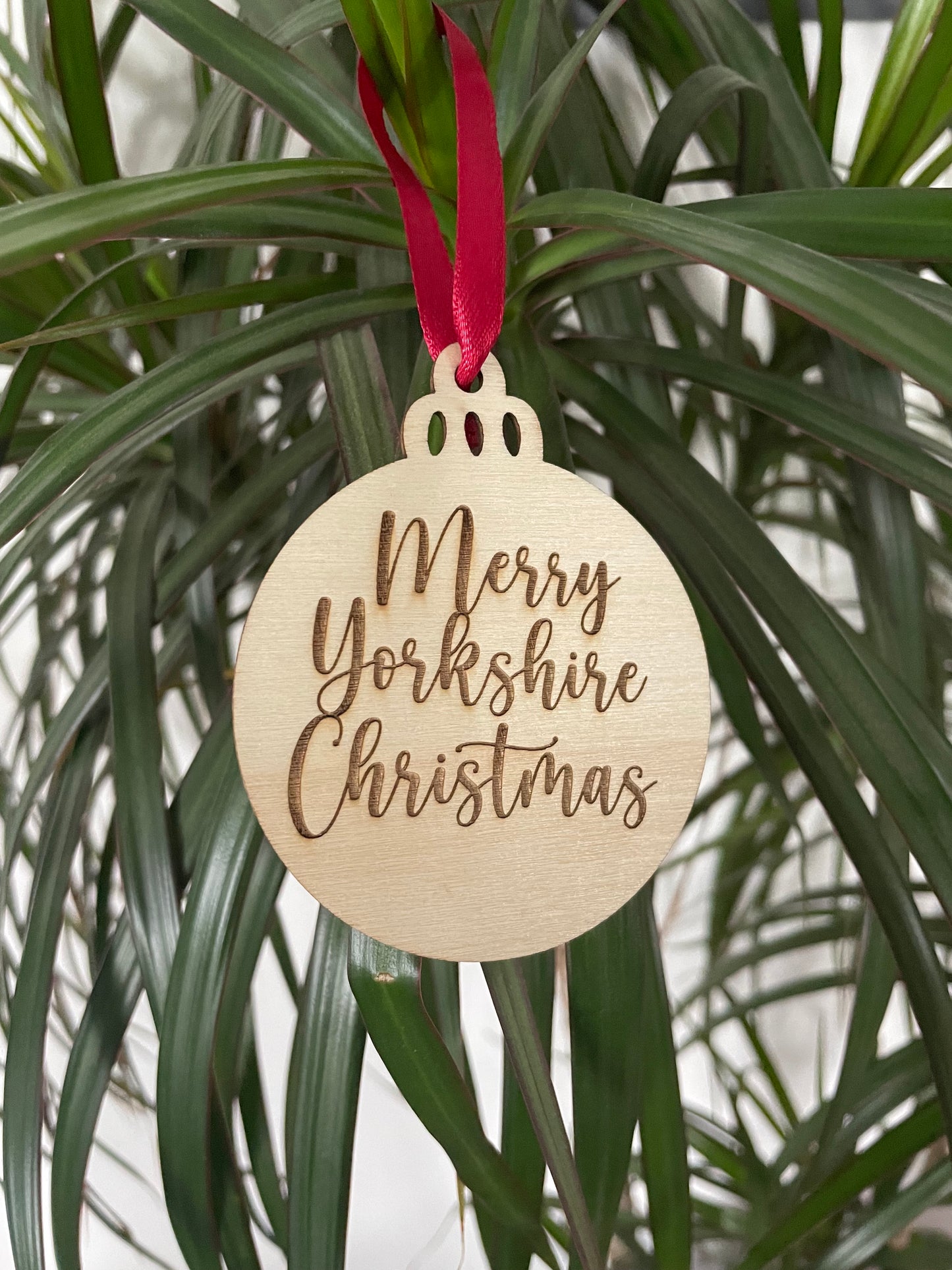 Three Yorkshire Christmas Bauble Decoration