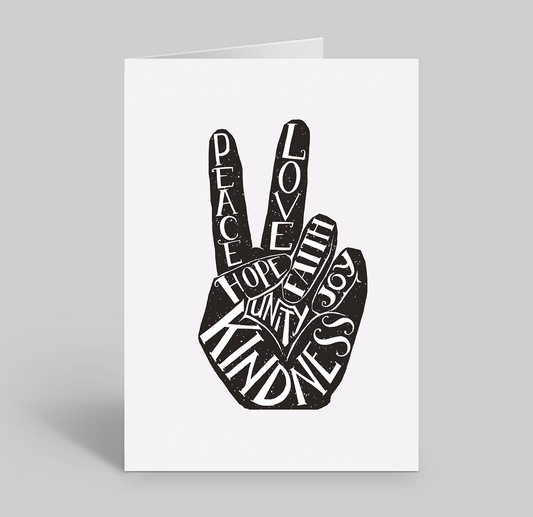 Peace and Love Greetings Card