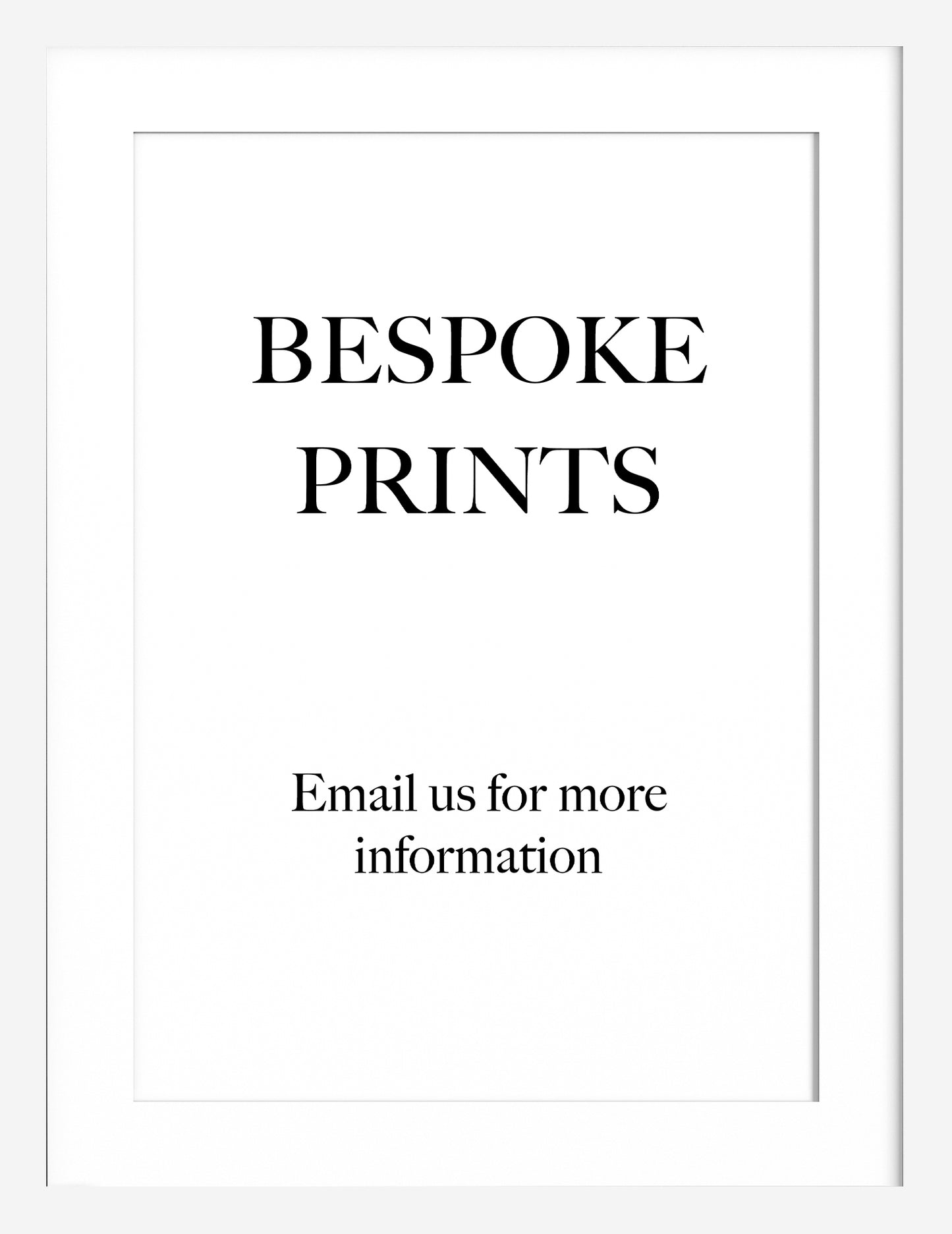 Bespoke Prints (Private Enquiries & Commissions )